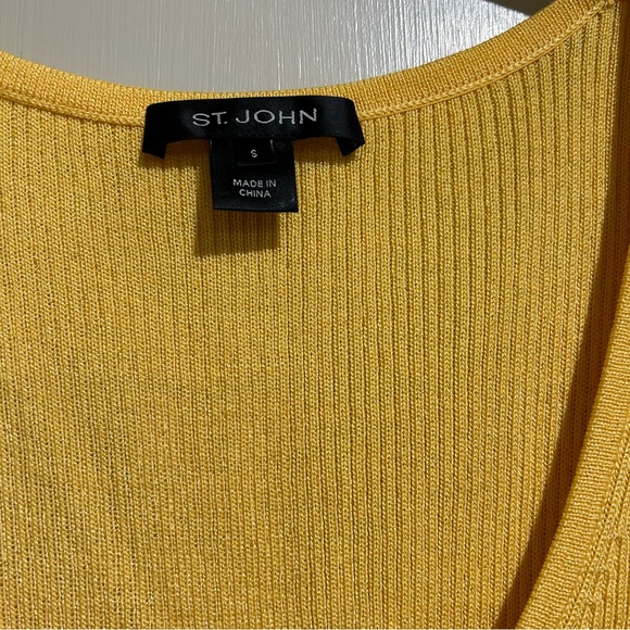 St John Sport Yellow Knit Wool Tank Top Size Small - Picture 2 of 5